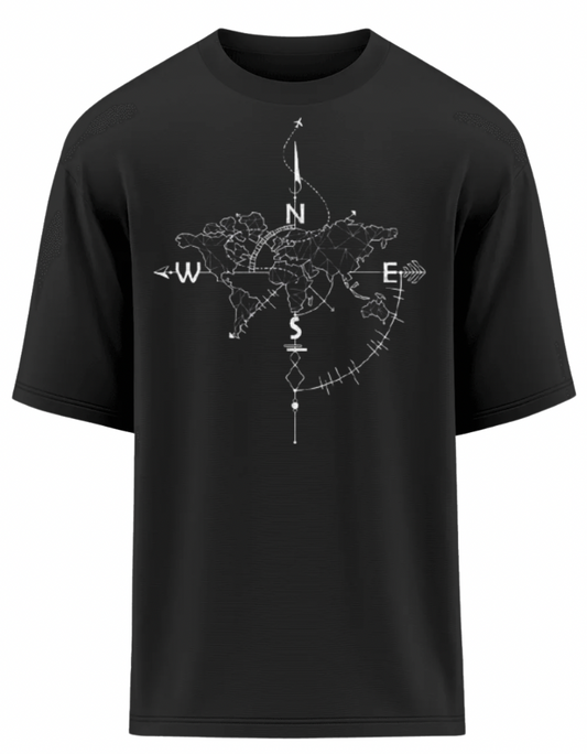 World Map Compass oversized T-Shirt