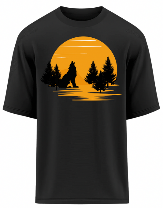 Wolf & Moon Oversized T-Shirt