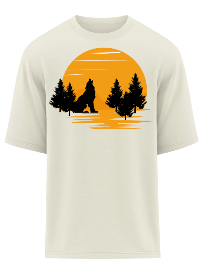 Wolf & Moon Oversized T-Shirt